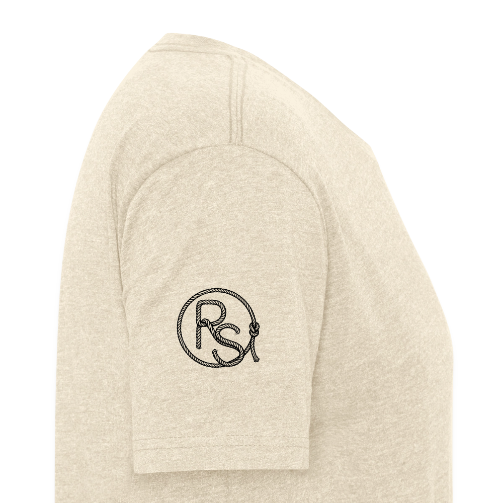 COW SKULL Fitted Tee - heather cream