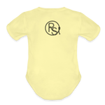 FLORAL BOOTS Organic Baby Onesie - washed yellow