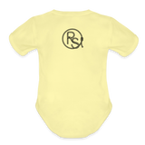 FLORAL BOOTS Organic Baby Onesie - washed yellow