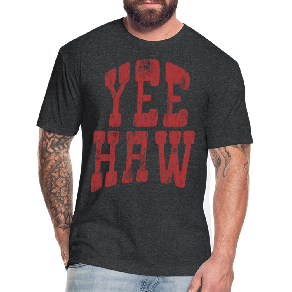 YEEHAW Fitted Tee - heather black