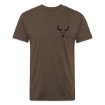 COW SKULL Fitted Tee - heather espresso