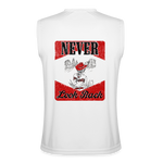 NEVER LOOK BACK Men’s Performance Sleeveless Shirt - white