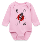 Wild Gal Long Sleeve Baby Bodysuit - light pink