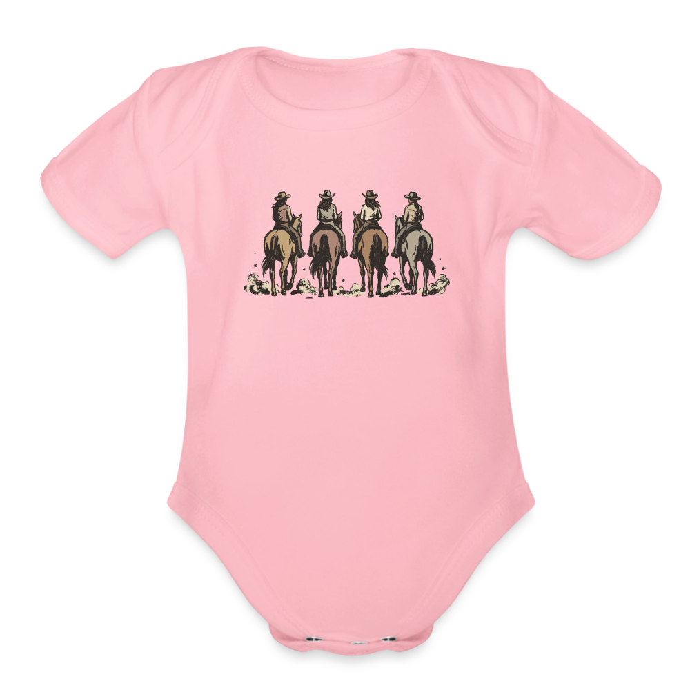 COWGIRLS Organic Baby Onesie - light pink