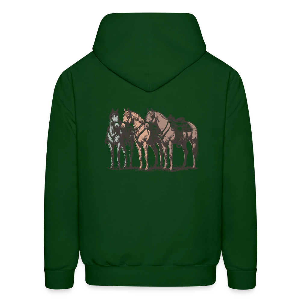 HOLD YOUR HORSES Hoodie - forest green