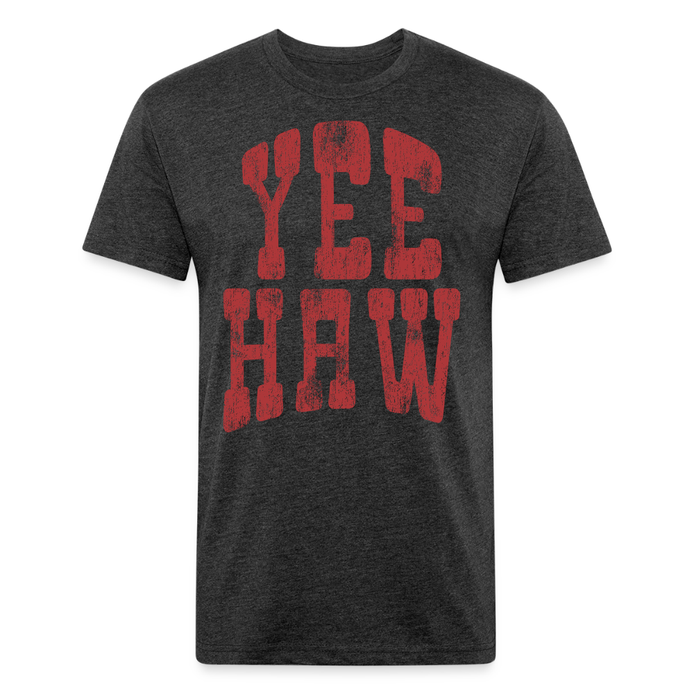 YEEHAW Fitted Tee - heather black