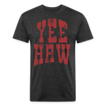 YEEHAW Fitted Tee - heather black