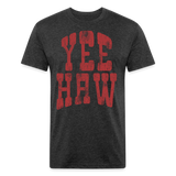 YEEHAW Fitted Tee - heather black
