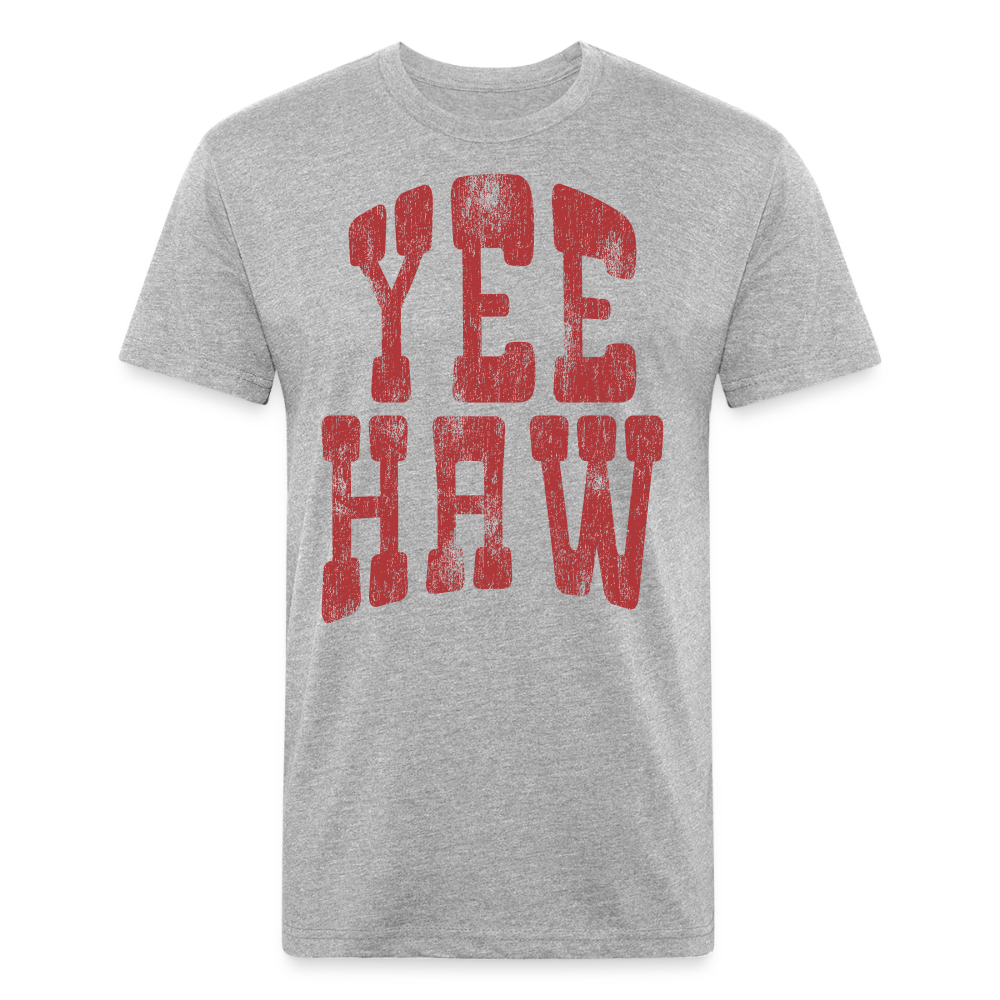 YEEHAW Fitted Tee - heather gray