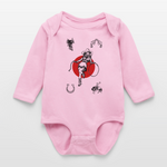 Wild Gal Long Sleeve Baby Bodysuit - light pink