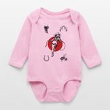 Wild Gal Long Sleeve Baby Bodysuit - light pink