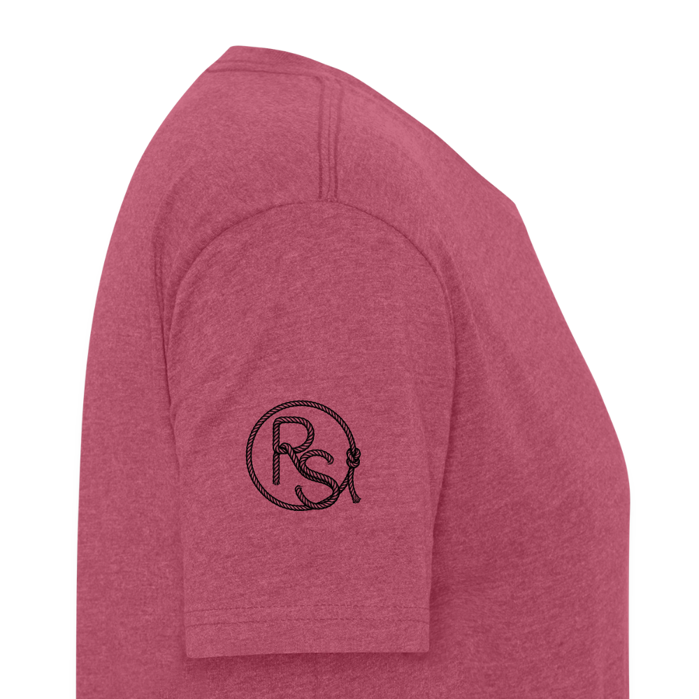 COW SKULL Fitted Tee - heather burgundy