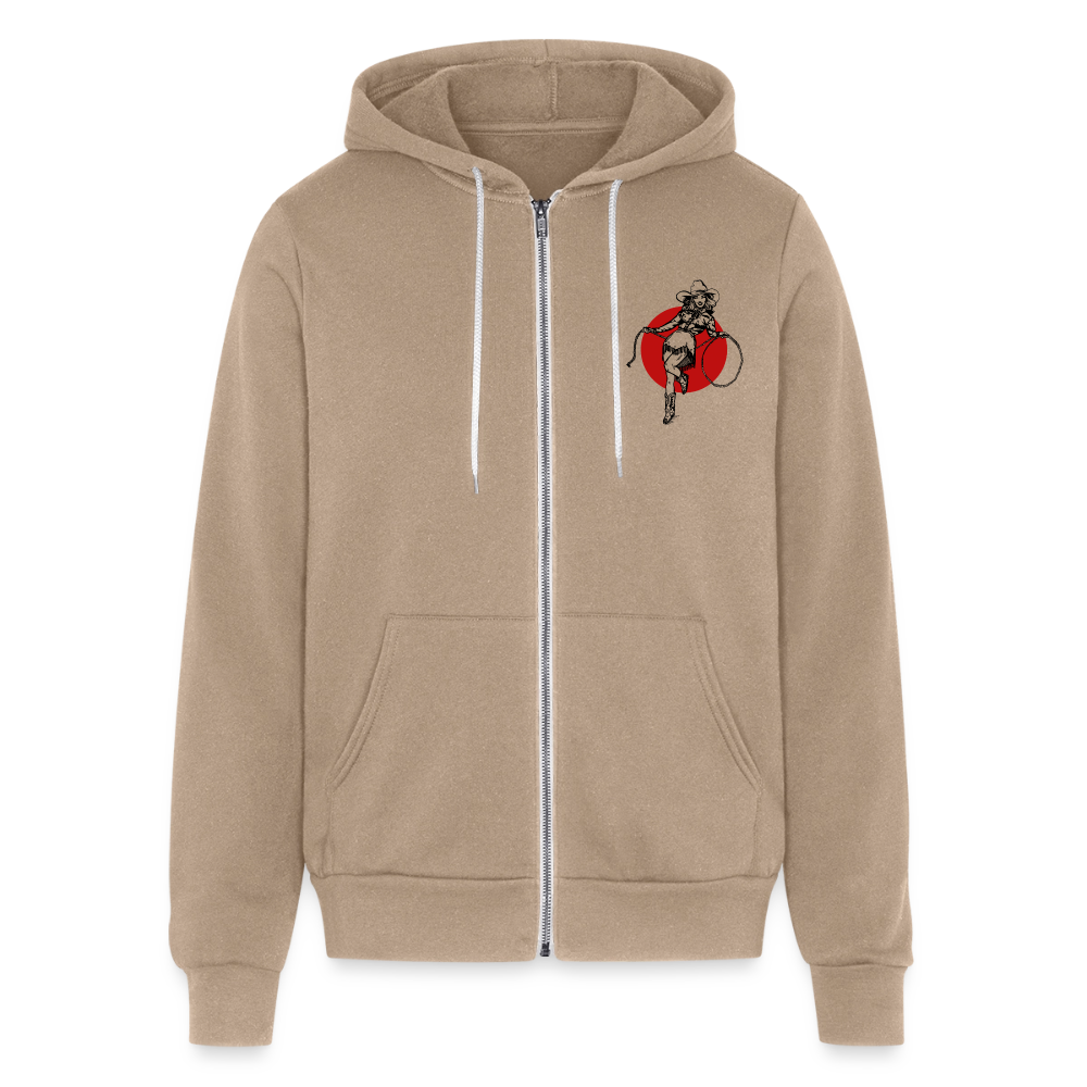 CK Unisex Full Zip Hoodie - tan