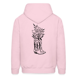 FLORAL BOOTS Hoodie - pale pink