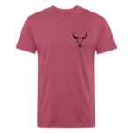 COW SKULL Fitted Tee - heather burgundy