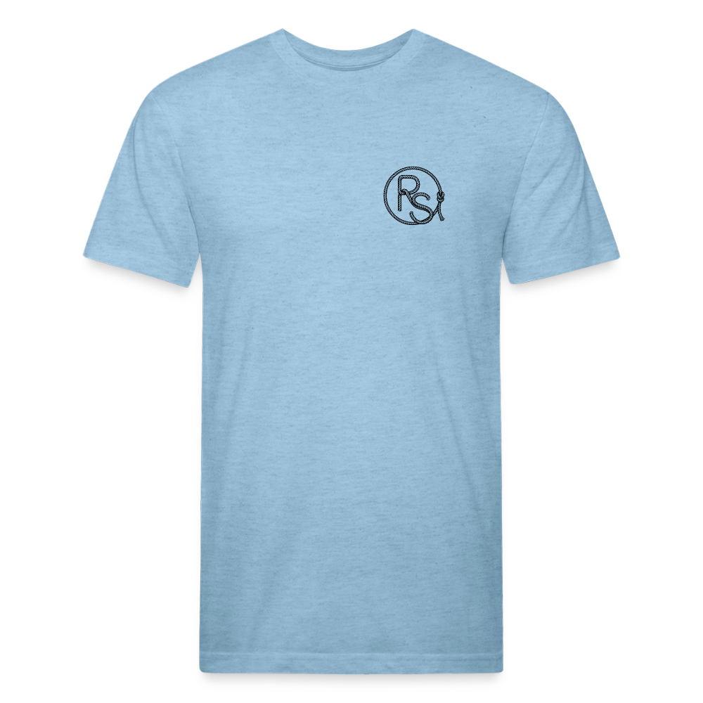 FLORAL BOOTS Fitted Tee - heather blue