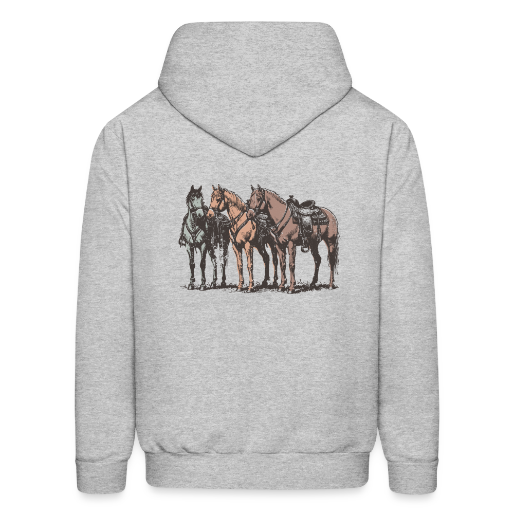 HOLD YOUR HORSES Hoodie - heather gray