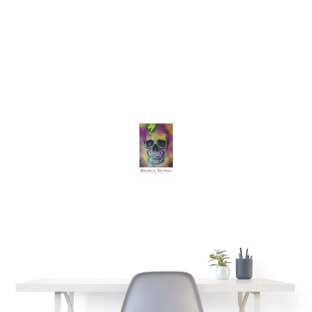 SKULL Poster 8x12 - white
