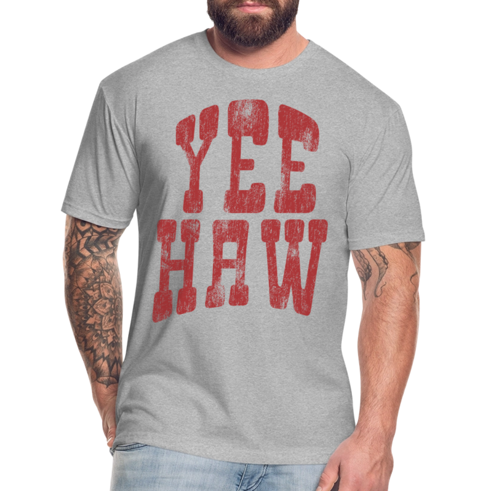 YEEHAW Fitted Tee - heather gray