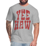 YEEHAW Fitted Tee - heather gray