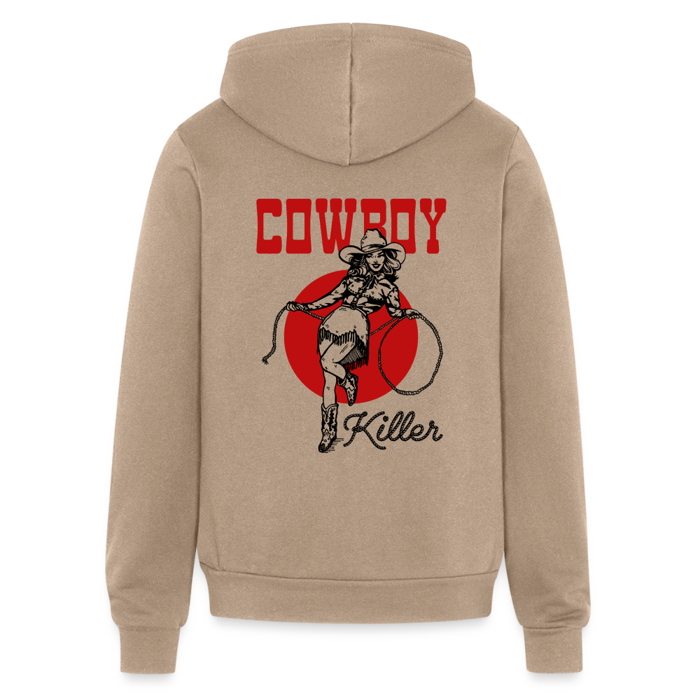 CK Unisex Full Zip Hoodie - tan