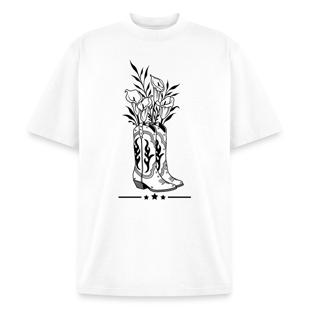 FLORAL BOOTS Heavyweight Tee - white