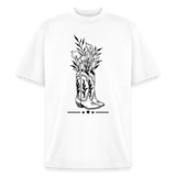 FLORAL BOOTS Heavyweight Tee - white
