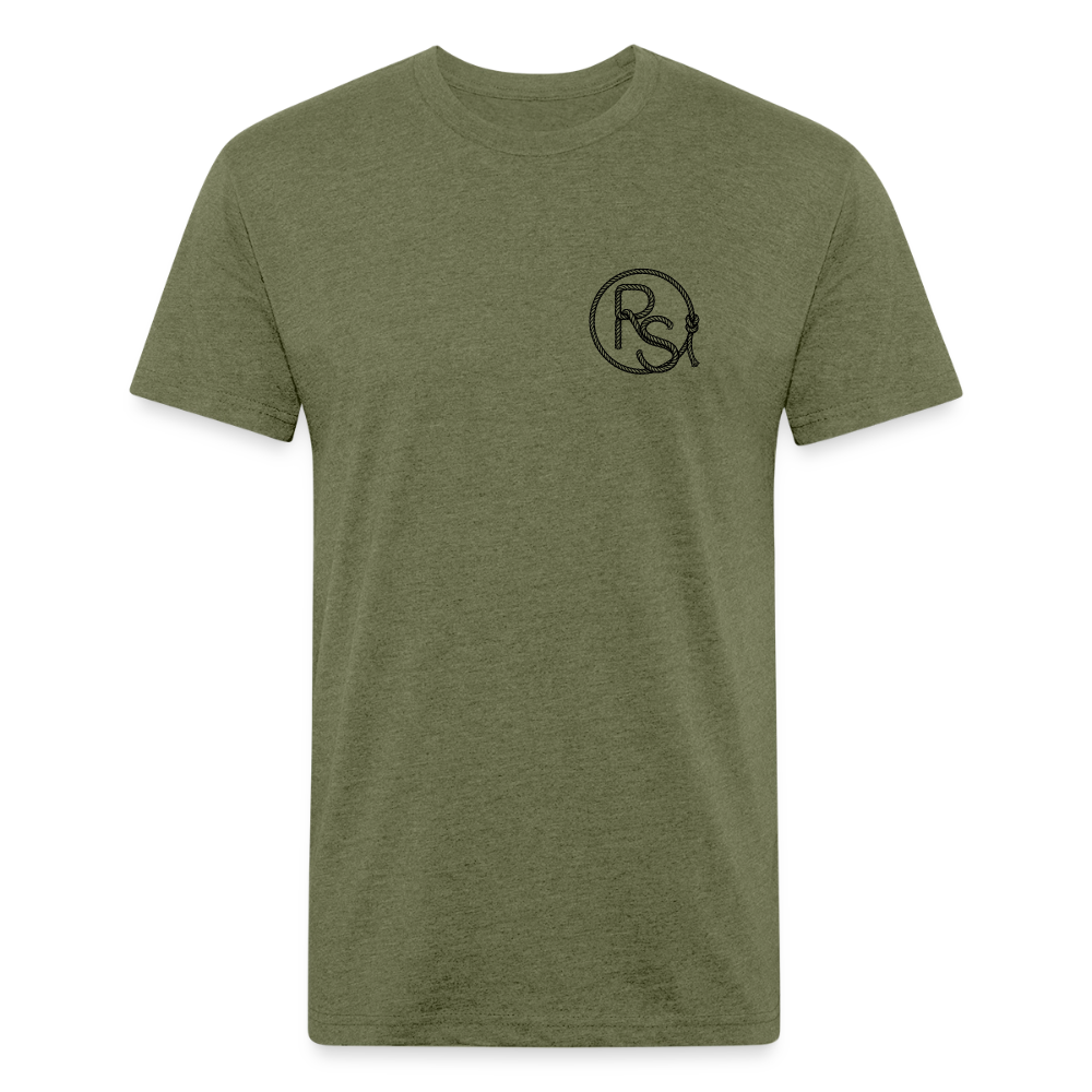 RS COWGIRL  Fitted Cotton/Poly Tee - heather military green