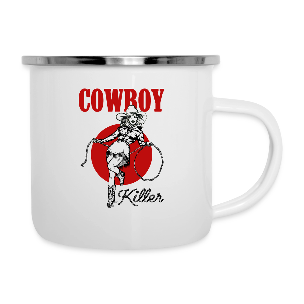 Cowboy Killer Camper Mug - white