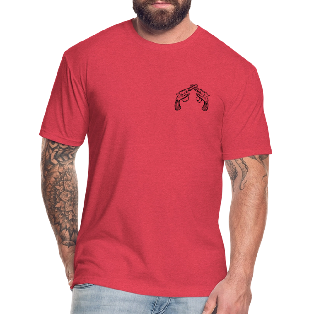 PISTOLS Fitted Tee - heather red