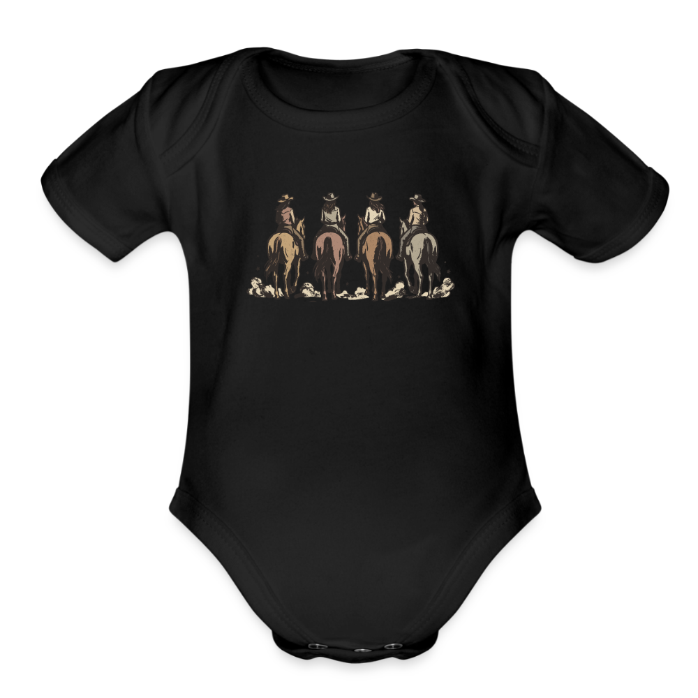 COWGIRLS Organic Baby Onesie - black