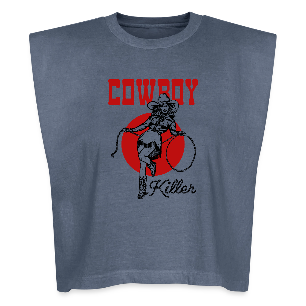 Cowboy Killer Washed Women's Muscle Tank Top - faded navy