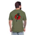 RS COWGIRL  Fitted Cotton/Poly Tee - heather military green