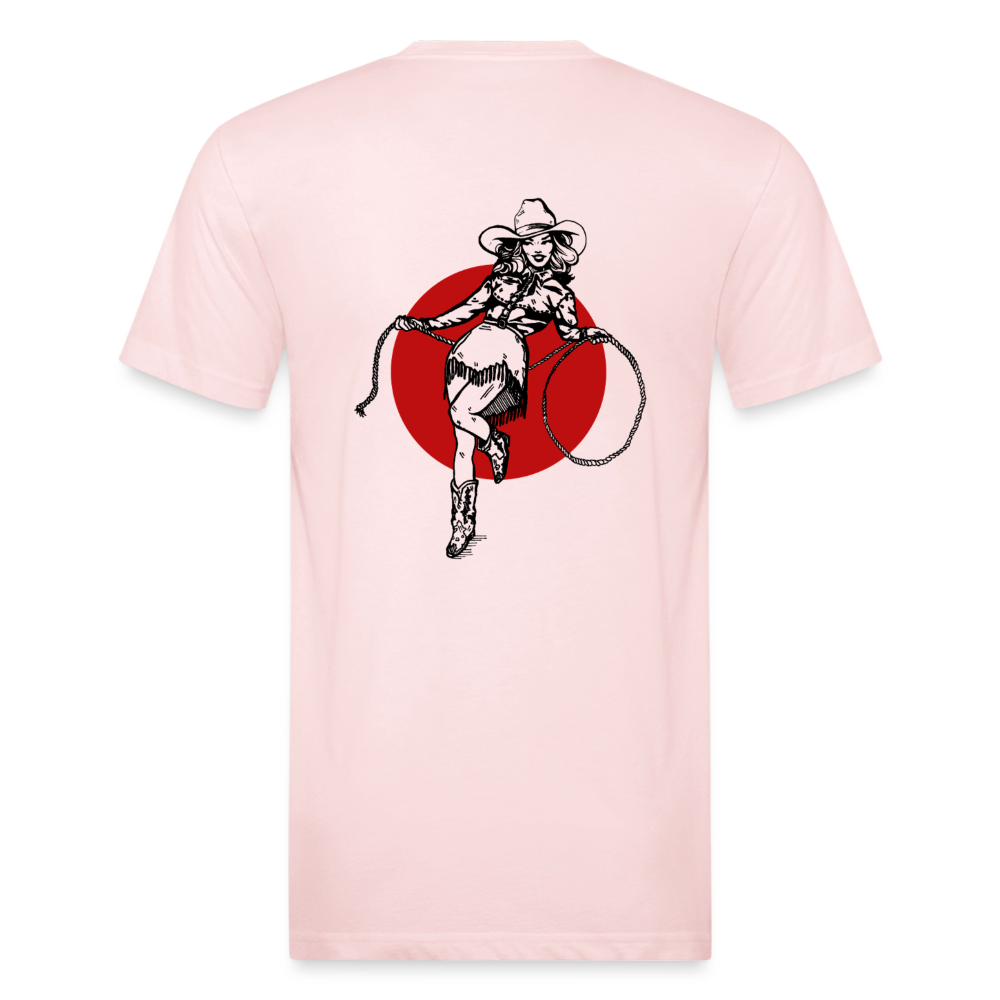 RS COWGIRL  Fitted Cotton/Poly Tee - blush pink 