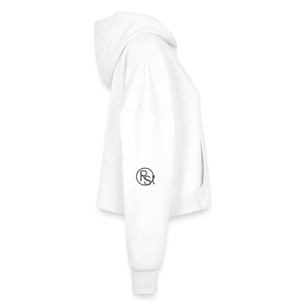 COWBOY Cropped Hoodie & Jogger Set - white