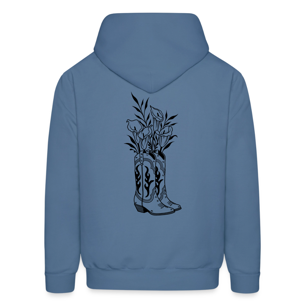 FLORAL BOOTS Hoodie - denim blue