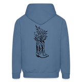 FLORAL BOOTS Hoodie - denim blue