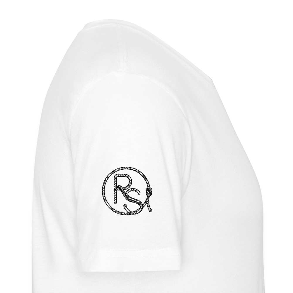 DEER SKULL Fitted Cotton/Poly Tee - white