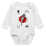 Wild Gal Long Sleeve Baby Bodysuit - white