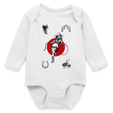 Wild Gal Long Sleeve Baby Bodysuit - white
