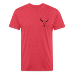 COW SKULL Fitted Tee - heather red