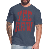 YEEHAW Fitted Tee - heather navy