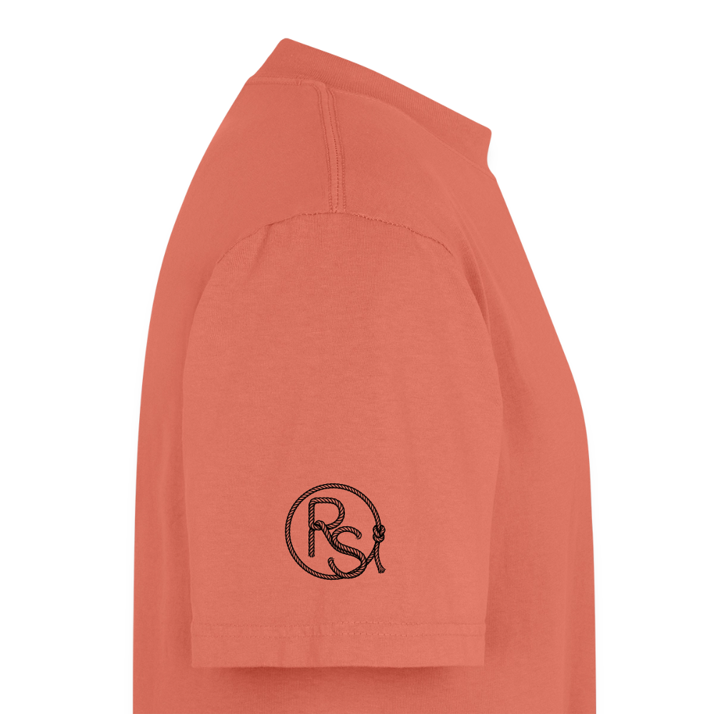 FLORAL BOOTS Heavyweight Tee - peach