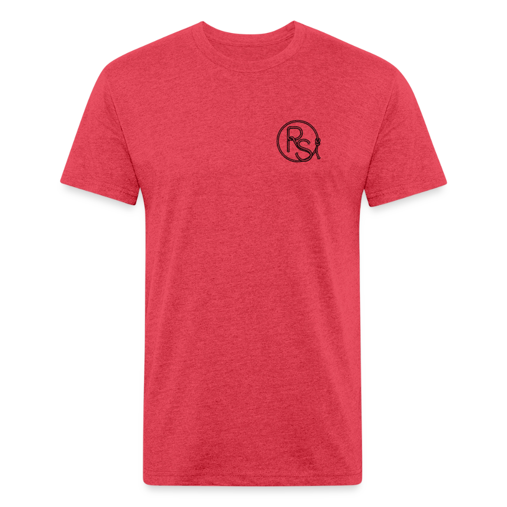FLORAL BOOTS Fitted Tee - heather red