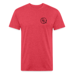 FLORAL BOOTS Fitted Tee - heather red