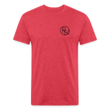 FLORAL BOOTS Fitted Tee - heather red