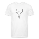 DEER SKULL Fitted Cotton/Poly Tee - white