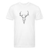 DEER SKULL Fitted Cotton/Poly Tee - white