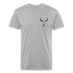 COW SKULL Fitted Tee - heather gray