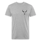 COW SKULL Fitted Tee - heather gray